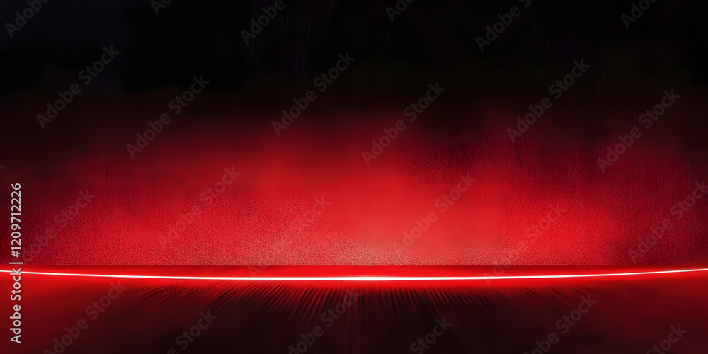 Poster red background with a red line