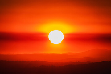 Los Angeles Eaton fire ominous smoke cloud sky sunrise.  