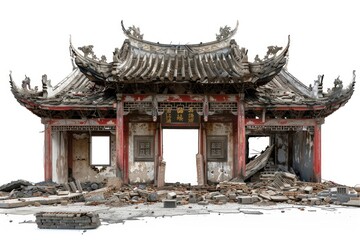 Fototapeta premium Temple destroyed building architecture