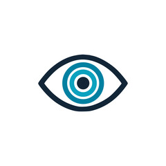 digital eye technology future logo vector illustration template design