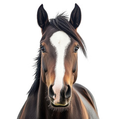 Obraz premium Majestic Horse Portrait on transparent background.