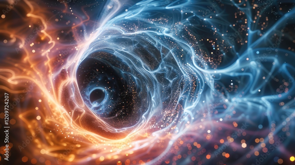 Leinwandbilder Visualize a cosmic tapestry, where threads of theoretical physics weave together to form the fabric of the multiverse. Depict the inflationary model as a glowing, swirling vortex.