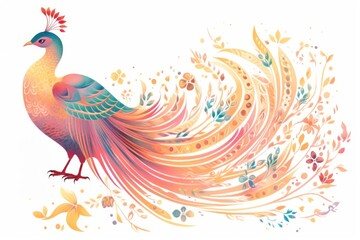 Fototapeta premium Bird pattern animal art