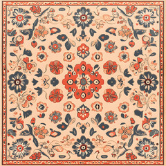 Fototapeta premium Collection of Tile Patterns Featuring Intricate Geometric and Floral Motifs, Hand-Drawn Doodles, and Traditional Ethnic Designs in Muted and Vibrant Color Palettes