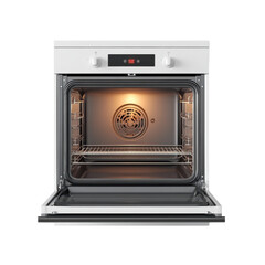 Obraz premium Electric Oven White Background on transparent background.