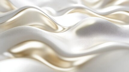Obraz premium 3d render, abstract background with blurred shapes, glossy wavy lines