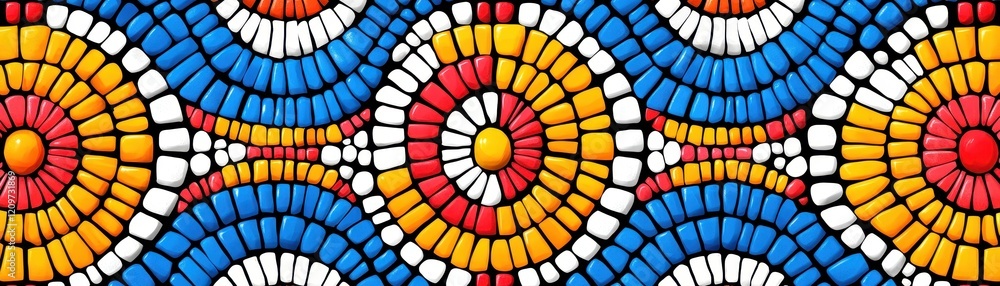 Poster vibrant colorful abstract mosaic tile pattern background texture