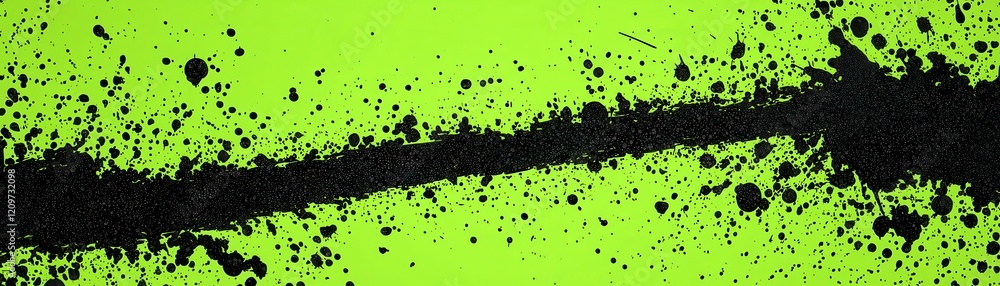 Poster abstract lime green and black ink splatter background texture high resolution graphic design element