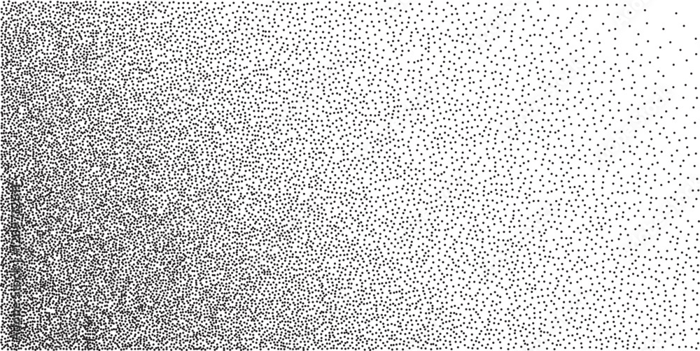 Wall mural grainy noise stipple dotted gradient textured background. abstract vector halftone texture