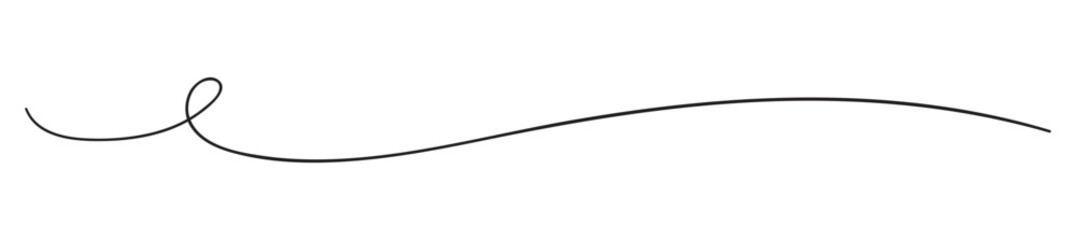 Hand drawn underline stroke. Vector doodle sketch ink line, scribble pencil border, divider