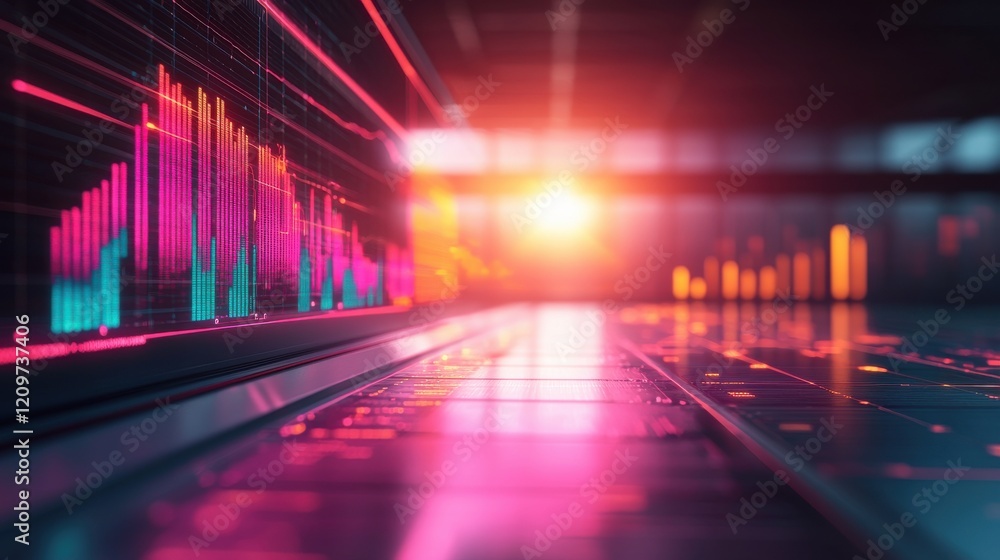 Aufkleber interactive dashboards glowing with live customer data and performance metrics