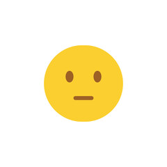 Neutral Face Emoji flat emoji illustration