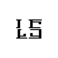 LS monogram logo design letter text name symbol monochrome logotype alphabet character simple logo