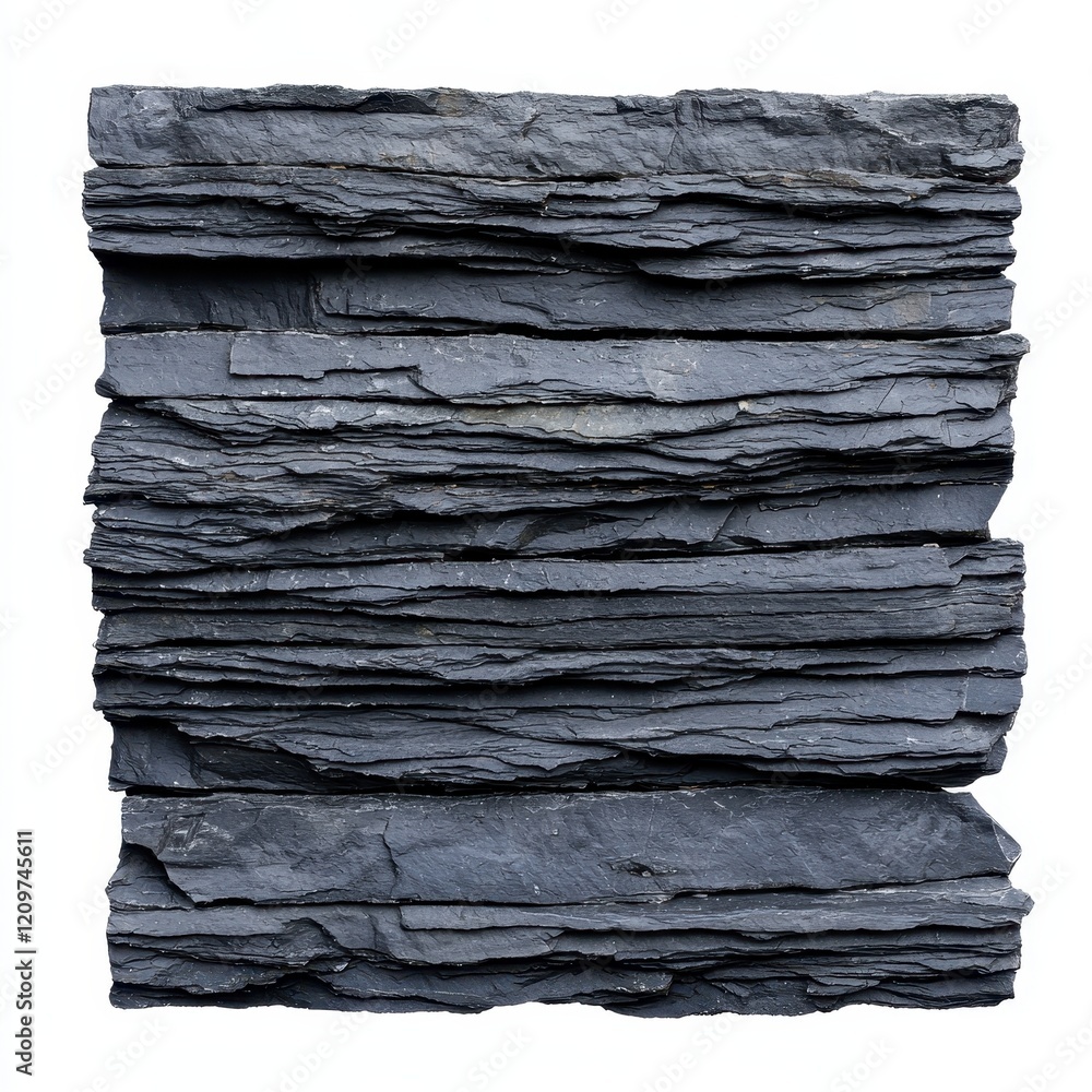 Poster dark gray slate stone texture natural rock layers building material architectural design element