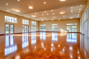 Bright community center with open layouts, polished flooring, and ample lighting. A versatile space for local events and gatherings.