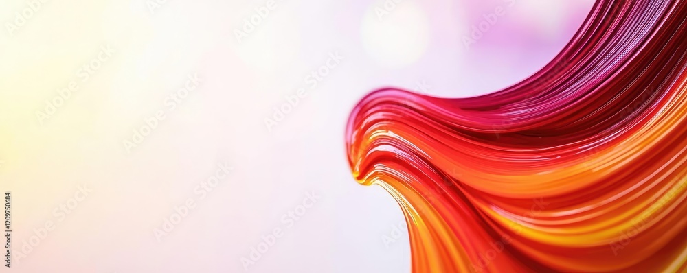 Aufkleber rainbow holi concept. vibrant abstract waves of color create a dynamic and artistic background.