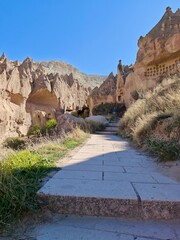 Cave dwellings at cappadocia, turkey