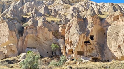 Cave dwellings at cappadocia, turkey
