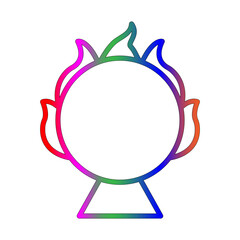 Ring of fire line gradient icon