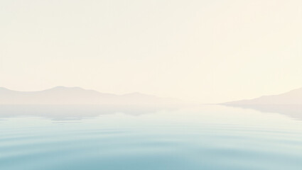 Fototapeta premium Minimalist Serene Reflection Wellbeing