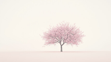 Fototapeta premium 初めて咲いた若木の桜が紡ぐ春の始まり