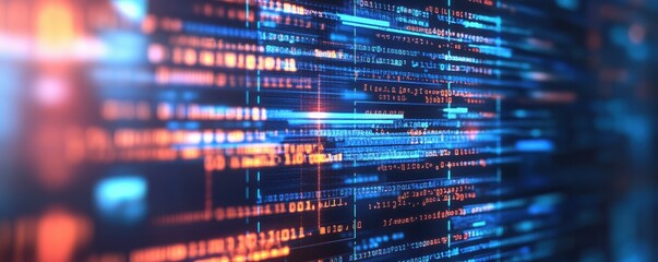 Programming code abstract technology background of software developer and Computer script