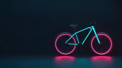 Fototapeta premium Futuristic glowing bike with modular components, mobility design exploration, 3D illustration