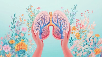 Doctor hands holding lungs organ, World Tuberculosis Day, World No Tobacco Day, lung cancer, Pulmonary Hypertension, COPD, eco air pollution, pneumonia, donation, respiratory and chest concept.