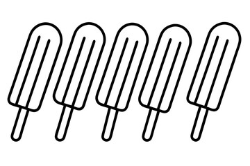 Popsicle Outline Vector Art Pack set