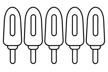 Popsicle Outline Vector Art Pack set