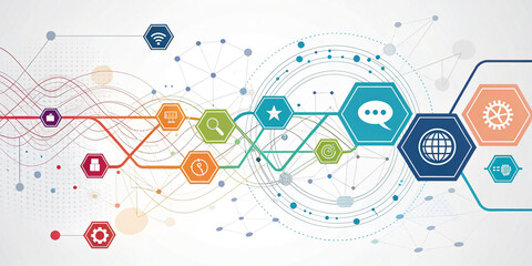 Obraz premium An Abstract Technology Communication Concept Vector for Modern Design