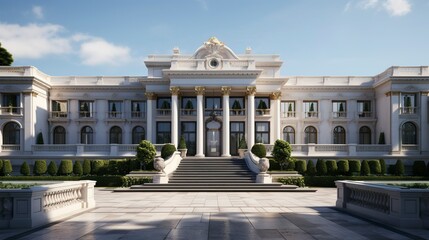 Obraz premium A photo of a Palace Home Showcasing Architectural