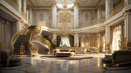 A photo of a Palace Showcasing Modern Living