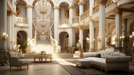 Fototapeta premium A photo of a Palace Showcasing Modern Living