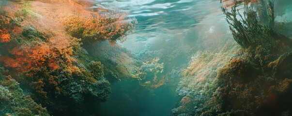 Obraz premium Quantum realm with distorted reality.