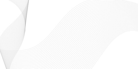 Fototapeta premium Abstract grey, white smooth element swoosh speed wave modern stream background. Abstract wave line for banner, template, wallpaper background with wave design. Vector illustration