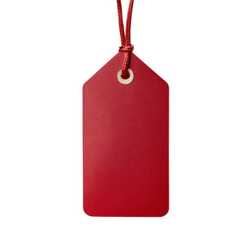 Tag  de desconto, promo&ccedil;&atilde;o, bilhete de desconto, cor vermelha, fundo transparente png. Etiqueta de desconto para pendurar em produtos promocionais. Neg&oacute;cios, descontos, marca, tag de marca modelo. 