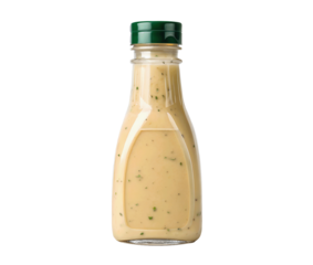 Creamy ranch dressing isolated on a white background, perfect for transparent cutout, ideal for food and condiment imagery