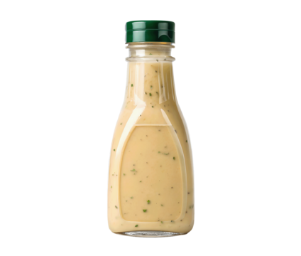 Creamy ranch dressing isolated on a white background, perfect for transparent cutout, ideal for food and condiment imagery