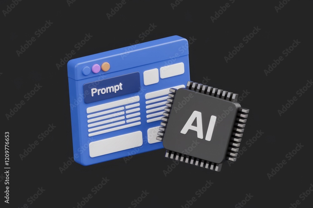 Aufkleber AI processor receives prompt from a web interface for processing and generating results.