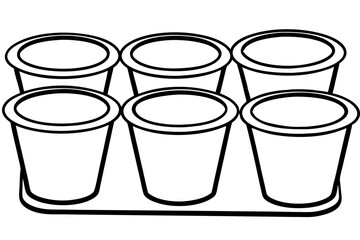 Pudding Cup Icon Set - Clean Vector Style