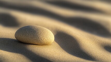 Obraz premium Serene Sand Dune with Smooth Stone