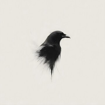 Dessin d'un corbeau stylis&eacute;