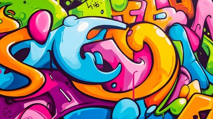 Pop Art Graffiti Event, lively, dynamic, at an open-air event with live graffiti artists creating colorful street art in a festival setting