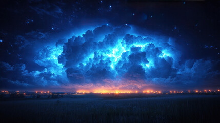A meteorology station collecting real-time weather data during a thunderstorm, with detailed graphs