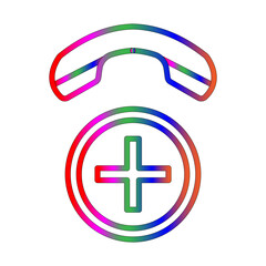 Emergency line gradient icon