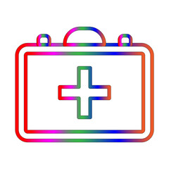 Fototapeta premium First aid kit line gradient icon