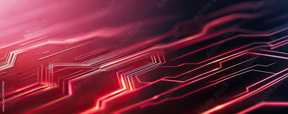 Poster online courses idea. abstract technology background with vibrant circuits and glowing lines.