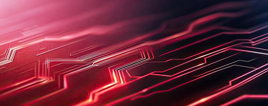 Online courses idea. Abstract technology background with vibrant circuits and glowing lines.
