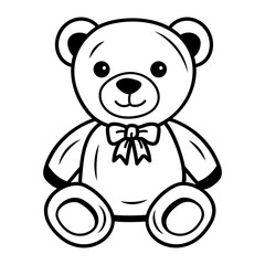 Doodle icon depicting a cute stuffed bear